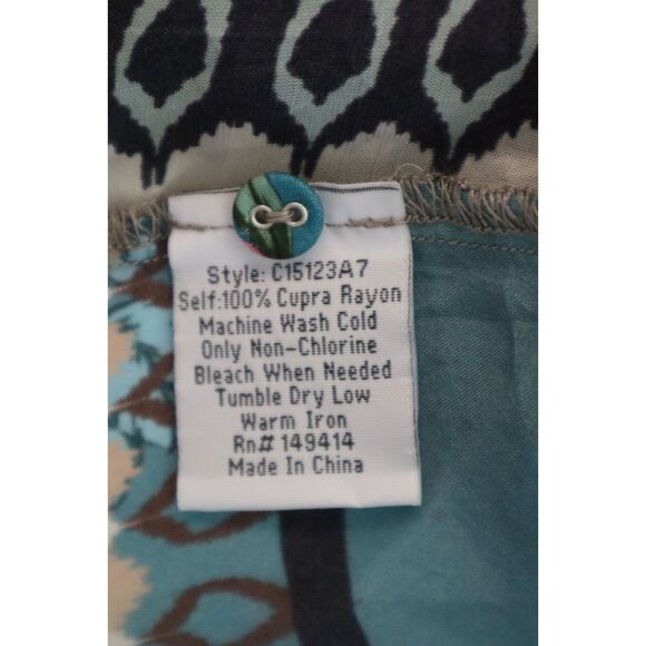 Johnny Was C15123A7 Women's Sz M Multi Mykee Tori Button Front L/S Blouse - Picture 6 of 9